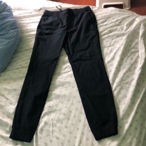 Black/navy blue joggers from Japan